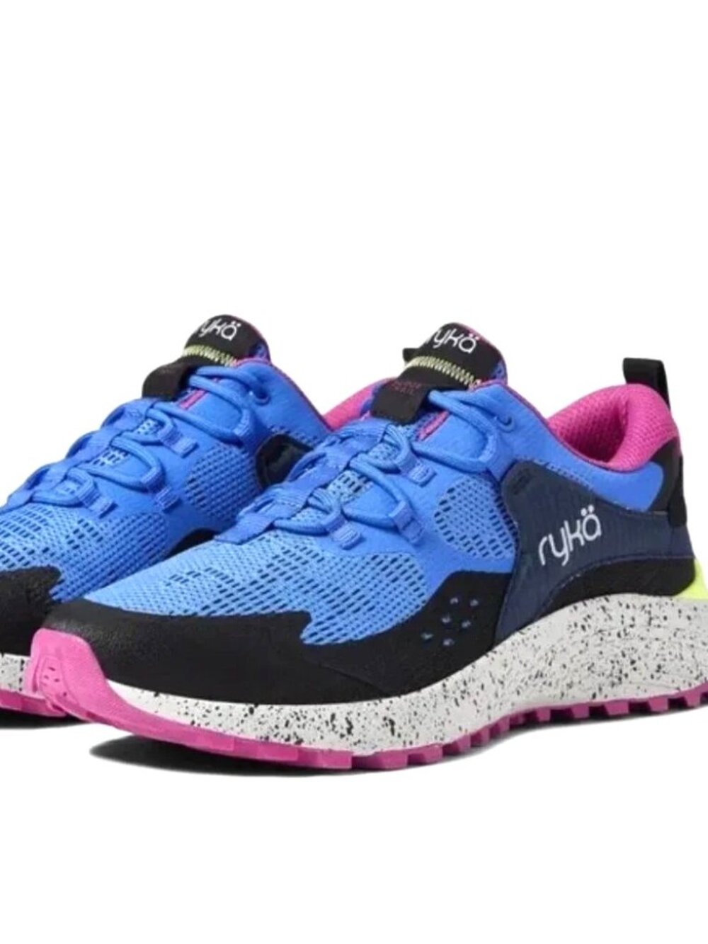 NEW - Woman's Ryka Kudos Sneaker - Size 7 Wide - Bright Blue/Berry Pink/Blk/Gray